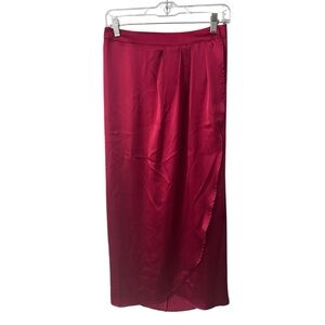 Sincerely Jules Valentine’s Day Wrap Red Satin Skirt Size Medium M